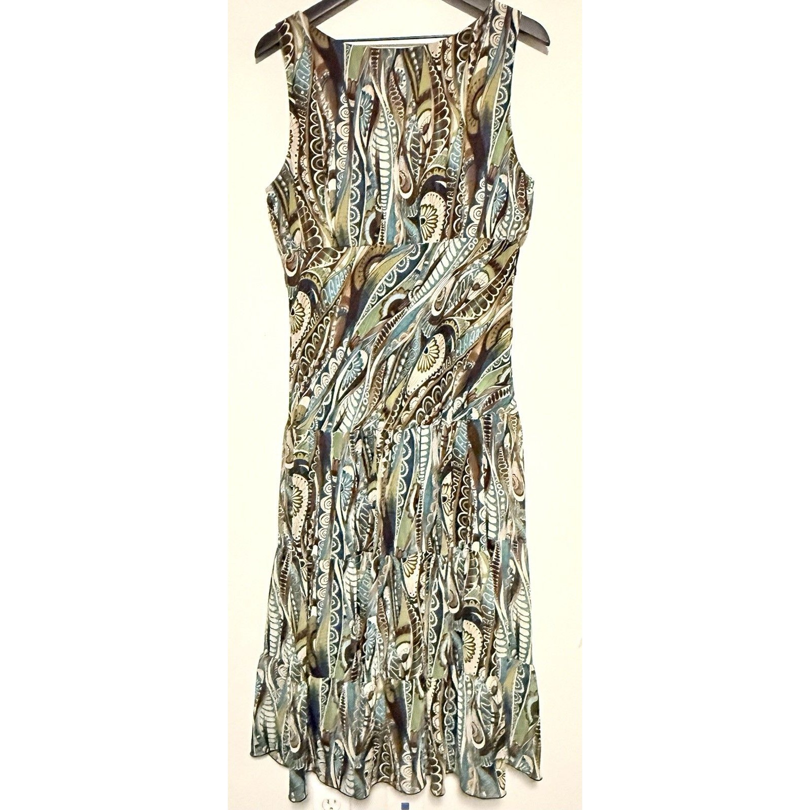 Vintage Connected Babydoll Maxi Dress Sz 16 Paisley Tiered Fairy Boho 90s Y2k — image 4 of 8